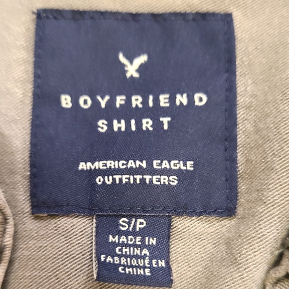 American Eagle Outfitters Boyfriend Shirt Button Down Shacket Size Small - Picture 4 of 7